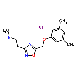 2-{5-[(3,5-Dimethylphenoxy)methyl]-1,2,4-oxadiazol-3-yl}-N-methylethanamine hydrochloride (1:1)结构式