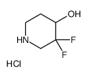 3,3-二氟哌啶-4-醇盐酸盐结构式
