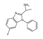 (1S)-1-(6-fluoro-1-phenylbenzimidazol-2-yl)ethanamine结构式