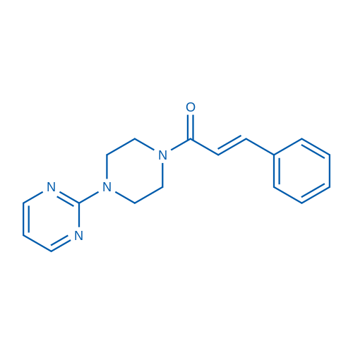 (E)-3-苯基-1-(4-(嘧啶-2-基)哌嗪-1-基)丙-2-烯-1-酮结构式