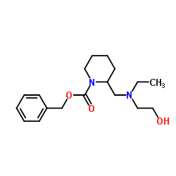 Benzyl 2-{[ethyl(2-hydroxyethyl)amino]methyl}-1-piperidinecarboxylate Structure