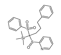 2-((4-phenyl-1-(phenylsulfonyl)-1-(trimethylsilyl)butyl)sulfinyl)pyridine结构式