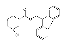 9H-fluoren-9-ylmethyl (3R)-3-hydroxypiperidine-1-carboxylate Structure