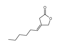 β-Hexyliden-γ-butyrolacton Structure