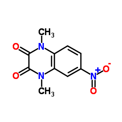 1,4-Dimethyl-6-nitro-1,4-dihydro-2,3-quinoxalinedione Structure