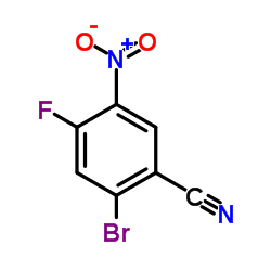2-Bromo-4-fluoro-5-nitrobenzonitrile结构式