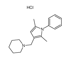 1-(2,5-Dimethyl-1-phenyl-1H-pyrrol-3-ylmethyl)-piperidine; hydrochloride结构式