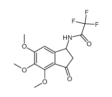 5,6,7-trimethoxy-3-trifluoroacetylaminoindan-1-one Structure