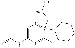 Methyl 2-cyclohexyl-2-(pyrazine-5-carboxaMido)acetate structure