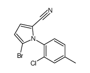 5-bromo-1-(2-chloro-4-methylphenyl)pyrrole-2-carbonitrile Structure