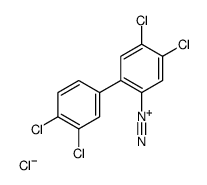 4,5-dichloro-2-(3,4-dichlorophenyl)benzenediazonium,chloride Structure