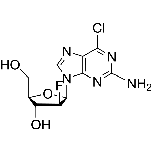 2-Amino-6-chloropurine-9-beta-D-(2’-deoxy-2’-fluoro)-arabinoriboside结构式