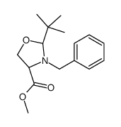 methyl (2R,4S)-3-benzyl-2-tert-butyl-1,3-oxazolidine-4-carboxylate结构式