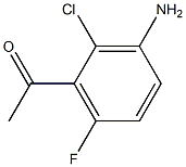 1-(3-Amino-2-chloro-6-fluoro-phenyl)-ethanone结构式