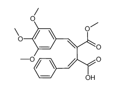 methyl hydrogen (2E,3E)-2-benzylidene-3-(3,4,5-trimethoxybenzylidene)-succinate结构式