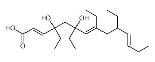 4,6-dihydroxy-4,6,8,10-tetraethyltetradec-2,7,11-trienoic acid结构式