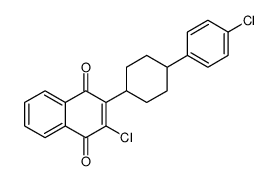 trans-2-Chloro-3-[4-(4-chlorophenyl)cyclohexyl]-1,4-naphthalenedione Structure