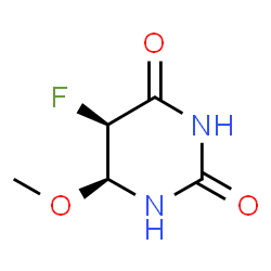 2,4(1H,3H)-Pyrimidinedione,5-fluorodihydro-6-methoxy-,cis-(9CI)结构式