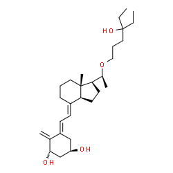 (5Z,7E,20S)-26,27-Dimethyl-20,22-epoxy-9,10:20,22-disecocholesta-5,7,10(19)-triene-1α,3β,25-triol Structure