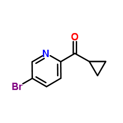 (5-Bromo-2-pyridinyl)(cyclopropyl)methanone Structure