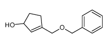 3-(phenylmethoxymethyl)cyclopent-2-en-1-ol结构式