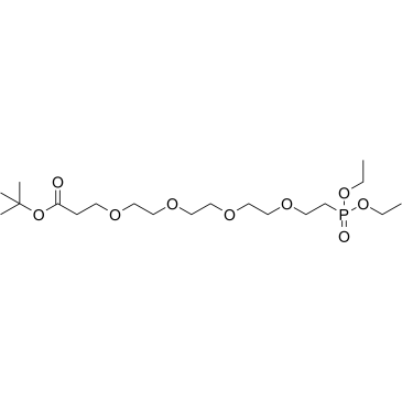 t-butyoxycarboxy-PEG4-phosphonic acid ethyl ester structure