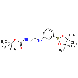 tert-butyl 2-(3-(4,4,5,5-tetramethyl-1,3,2-dioxaborolan-2-yl)phenylamino)ethylcarbamate picture