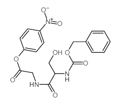 (4-nitrophenyl) 2-[(3-hydroxy-2-phenylmethoxycarbonylamino-propanoyl)amino]acetate Structure