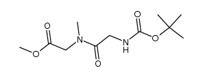 methyl N'-(tert-butoxycarbonyl)glycylsarcosinate结构式