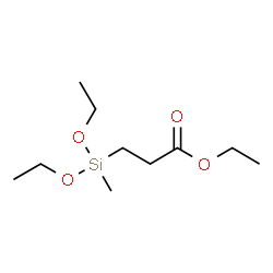 3-[Diethoxy(methyl)silyl]propionic acid ethyl ester structure