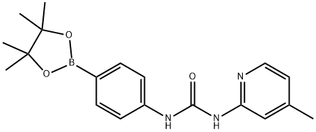 Urea, N-(4-methyl-2-pyridinyl)-N'-[4-(4,4,5,5-tetramethyl-1,3,2-dioxaborolan-2-yl)phenyl]- Structure