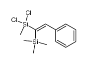 β-(dichloro-methyl-silanyl)-β-trimethylsilanyl-styrene结构式