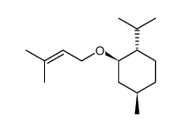 (1S,2R,4R)-1-isopropyl-4-methyl-2-(3-methylbut-2-en-1-yloxy)cyclohexane Structure