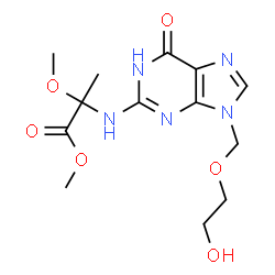 Alanine,N-[6,9-dihydro-9-[(2-hydroxyethoxy)methyl]-6-oxo-1H-purin-2-yl]-2-methoxy-,methyl ester structure