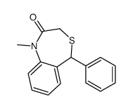 1-methyl-5-phenyl-5H-4,1-benzothiazepin-2-one结构式