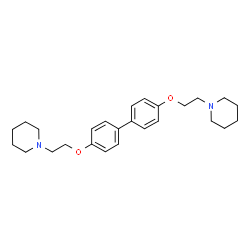 4,4'-Bis(2-piperidinoethyloxy)-1,1'-biphenyl Structure