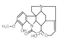 Curan-12,17-diol,1-acetyl-19,20-didehydro- 17,18-epoxy-11-methoxy-,(17S)- structure