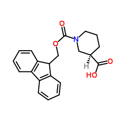 (|R|)-1-Fmoc-哌啶-3-甲酸结构式