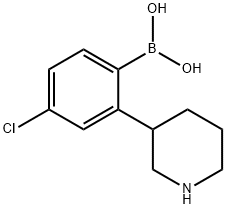 2-(Piperidin-3-yl)-4-chlorophenylboronic acid picture