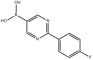 (2-(4-fluorophenyl)pyrimidin-5-yl)boronic acid结构式