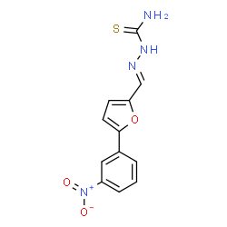 (2E)-2-{[5-(3-nitrophenyl)furan-2-yl]methylidene}hydrazinecarbothioamide结构式