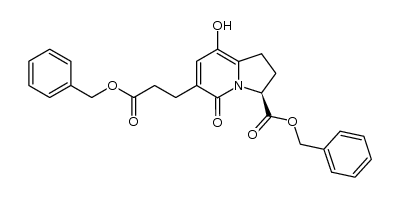 phenylmethyl 3-(8-hydroxy-5-oxo-3-(benzyloxycarbonyl)-1,2,3-trihydroindolizin-6-yl)propanoate结构式