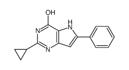 2-cyclopropyl-6-phenylpyrrolo[3,2-d]pyrimidine-4-ol结构式