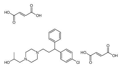 (Z)-but-2-enedioic acid,1-[4-[3-(4-chlorophenyl)-3-phenylpropyl]piperazin-1-yl]propan-2-ol Structure