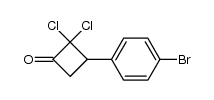 2,2-dichloro-3-(4-bromophenyl)cyclobutanone Structure