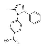4-(2-methyl-5-phenylpyrrol-1-yl)benzoic acid结构式