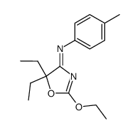 (2-ethoxy-5,5-diethyl-oxazol-4-ylidene)-p-tolyl-amine Structure