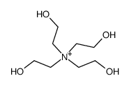 2-Hydroxy-N,N,N-tris(2-hydroxyethyl)ethanaminium结构式