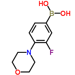 3-氟-4-(4-吗啉基)苯硼酸结构式
