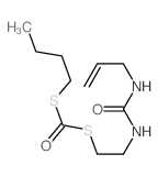 1-(2-butylsulfanylcarbonylsulfanylethyl)-3-prop-2-enylurea结构式